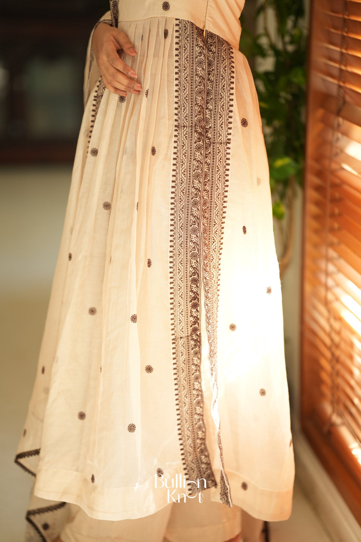 Ivana Kota Doria Kurta Set (Dress) in Vanilla