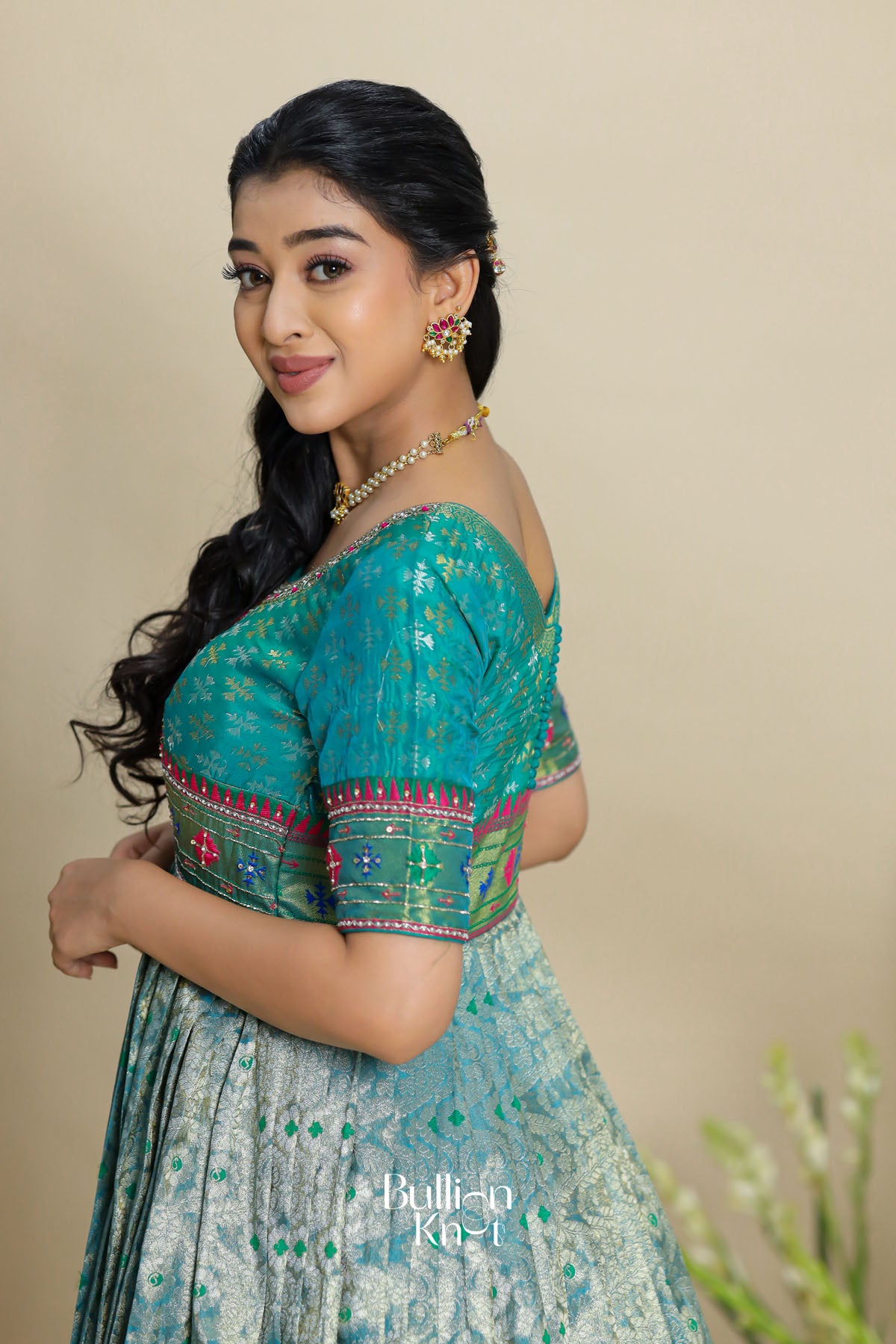 Jyoti Patola Zari (Dress) in Turquoise