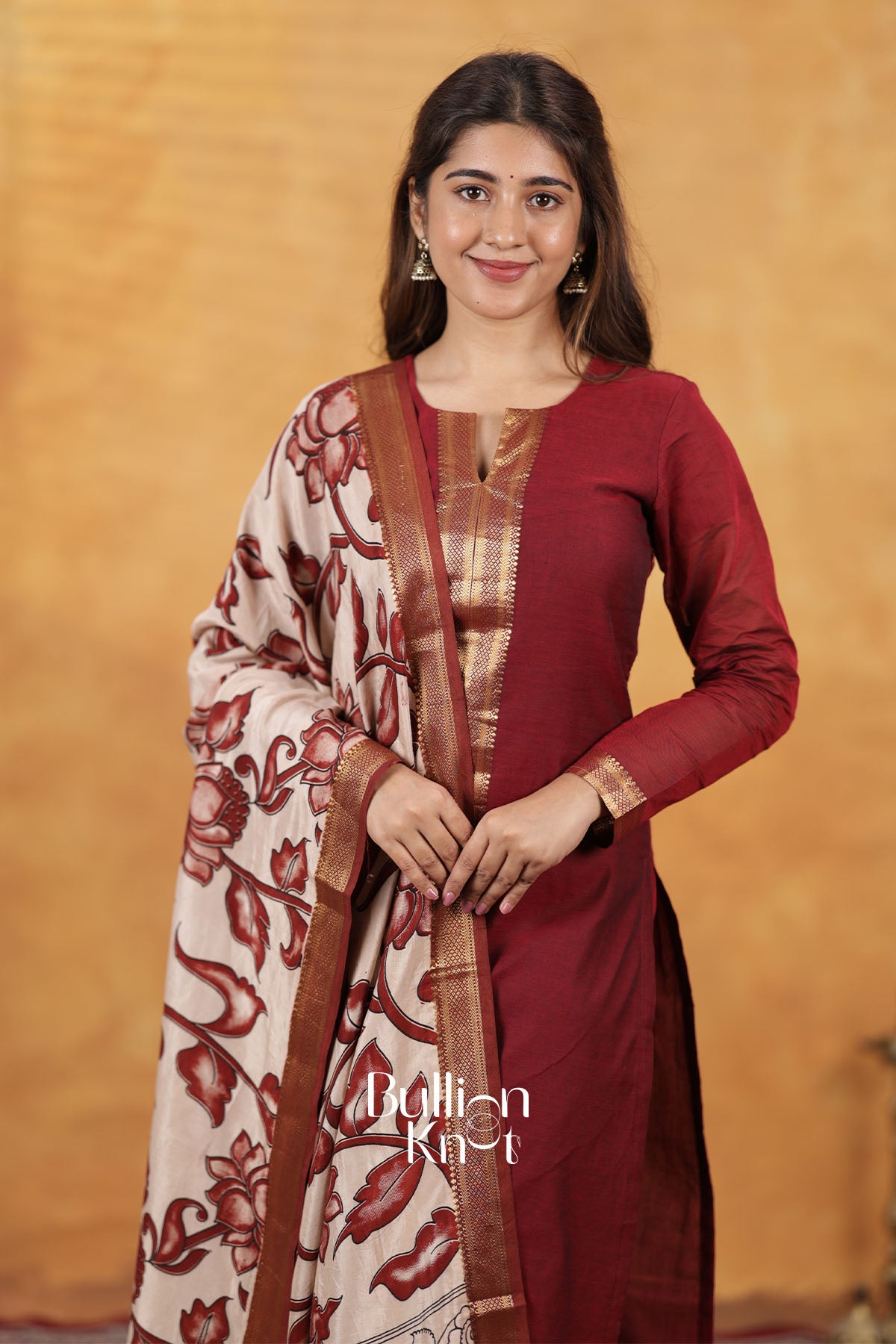 Red Charmi Handloom Kurta Set