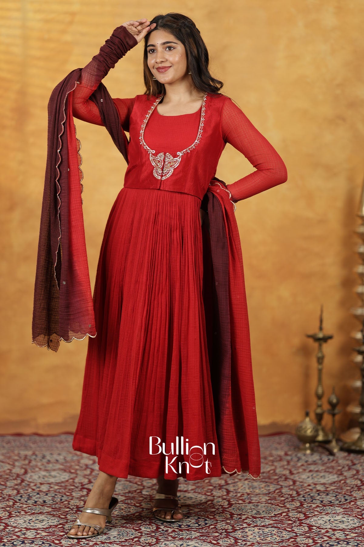 Aalaya Grace Red Dress with Jacket