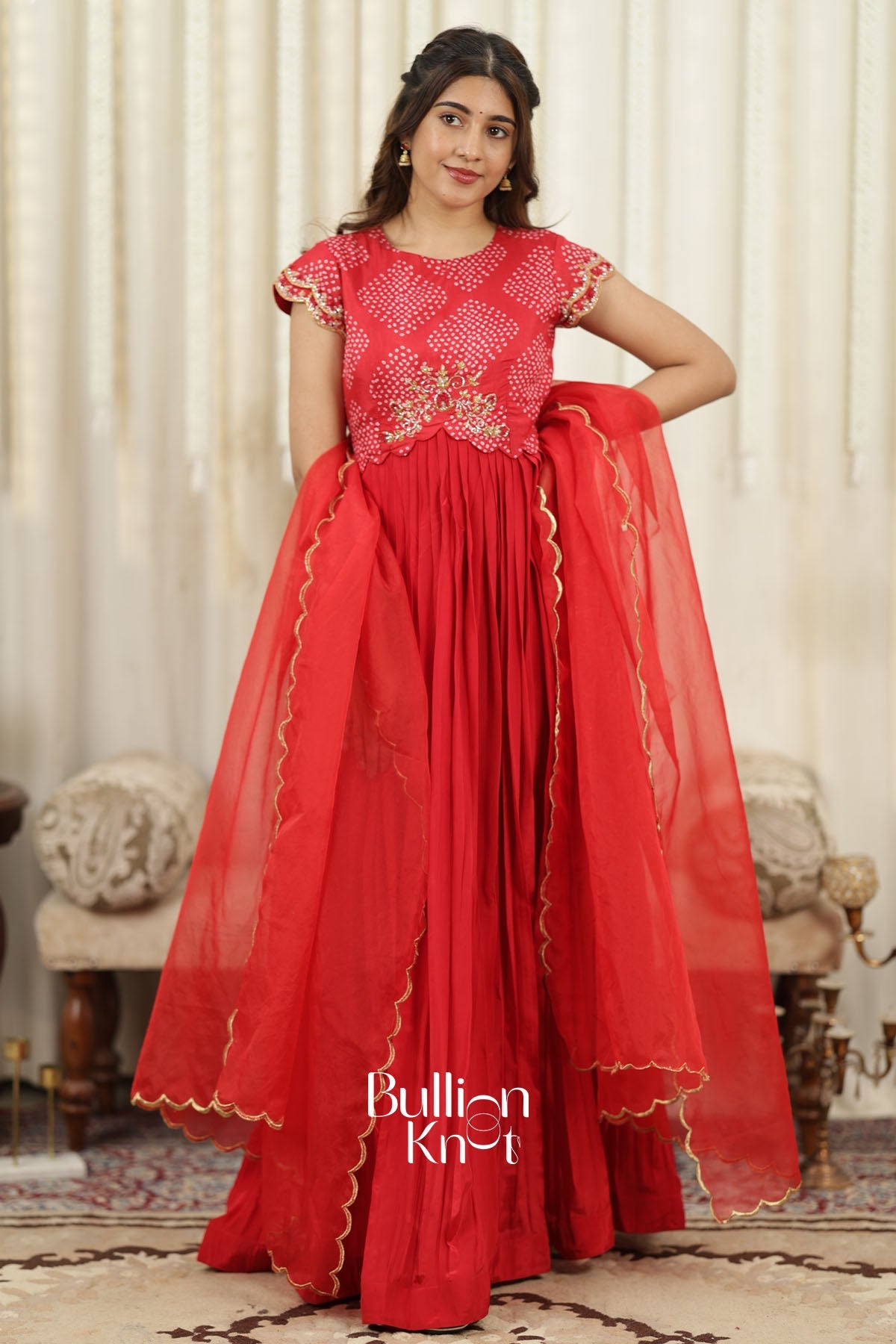 Pallavi Natural Crepe Anarkali Dress for Festive Wear