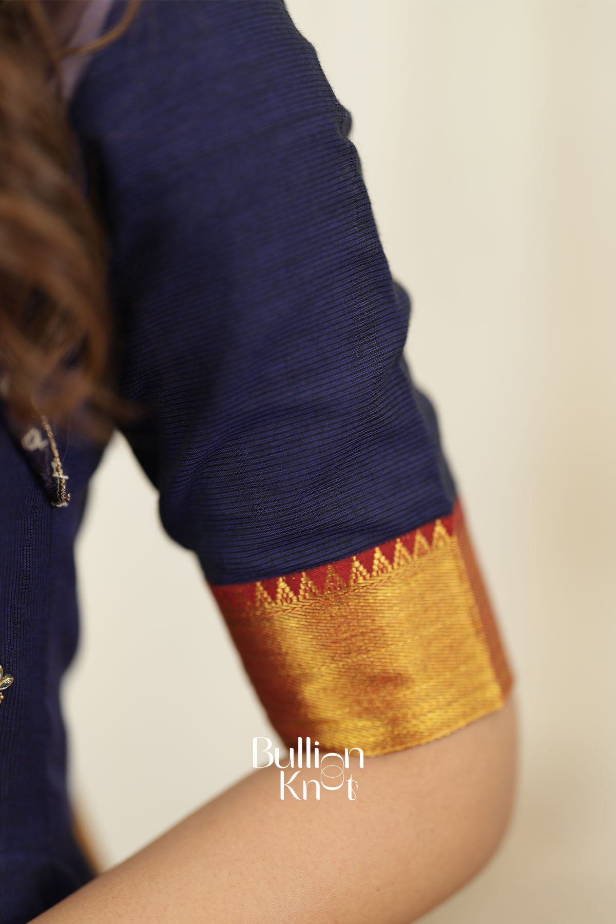 Neelnidhi Navy Handloom Anarkali Dress