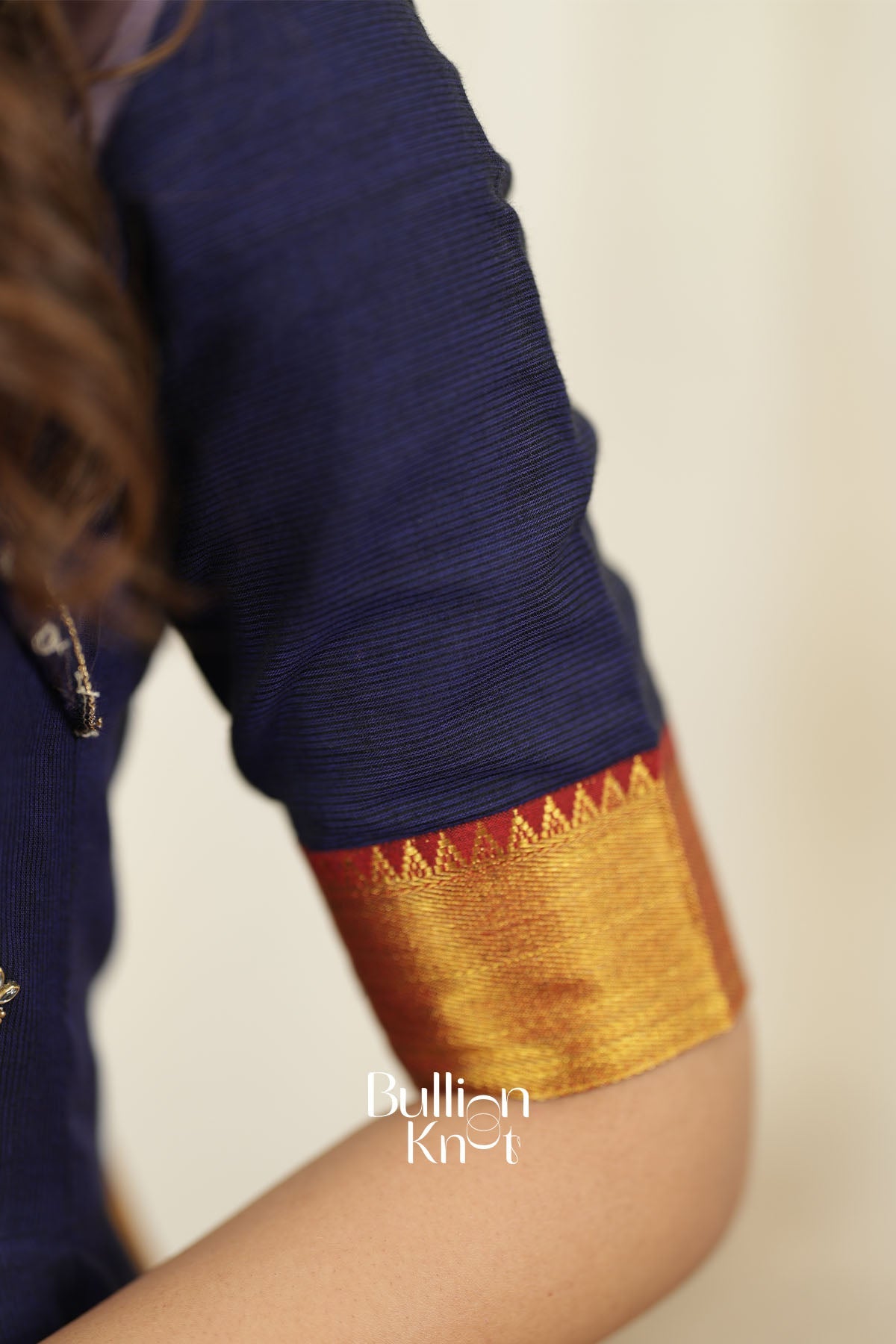 Neelnidhi Navy Handloom Anarkali Dress