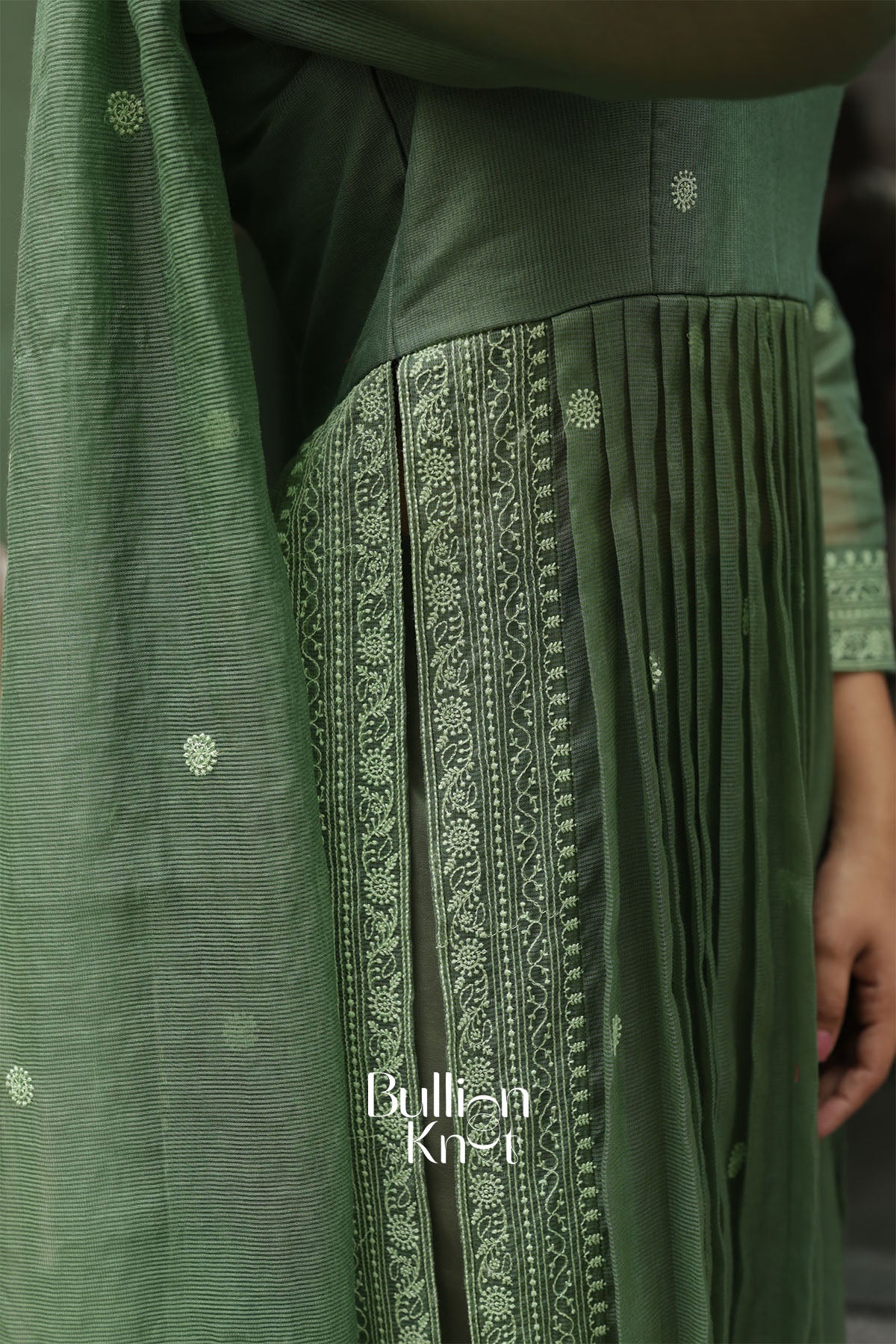 Aashana Sage Green kota 3 Pis Kurta Set