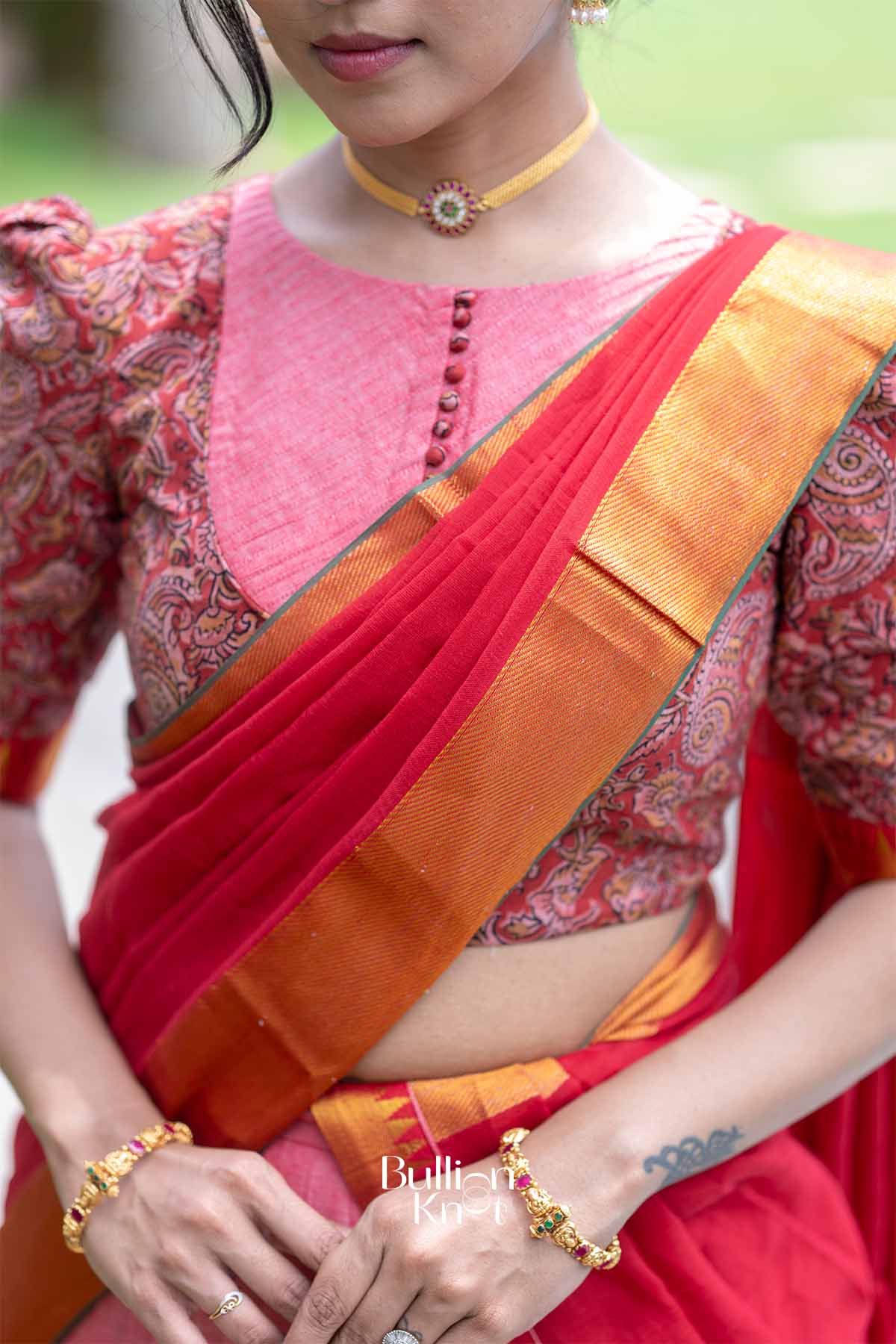 Kumkum | Pink Handloom Half Saree | Festive Radiance