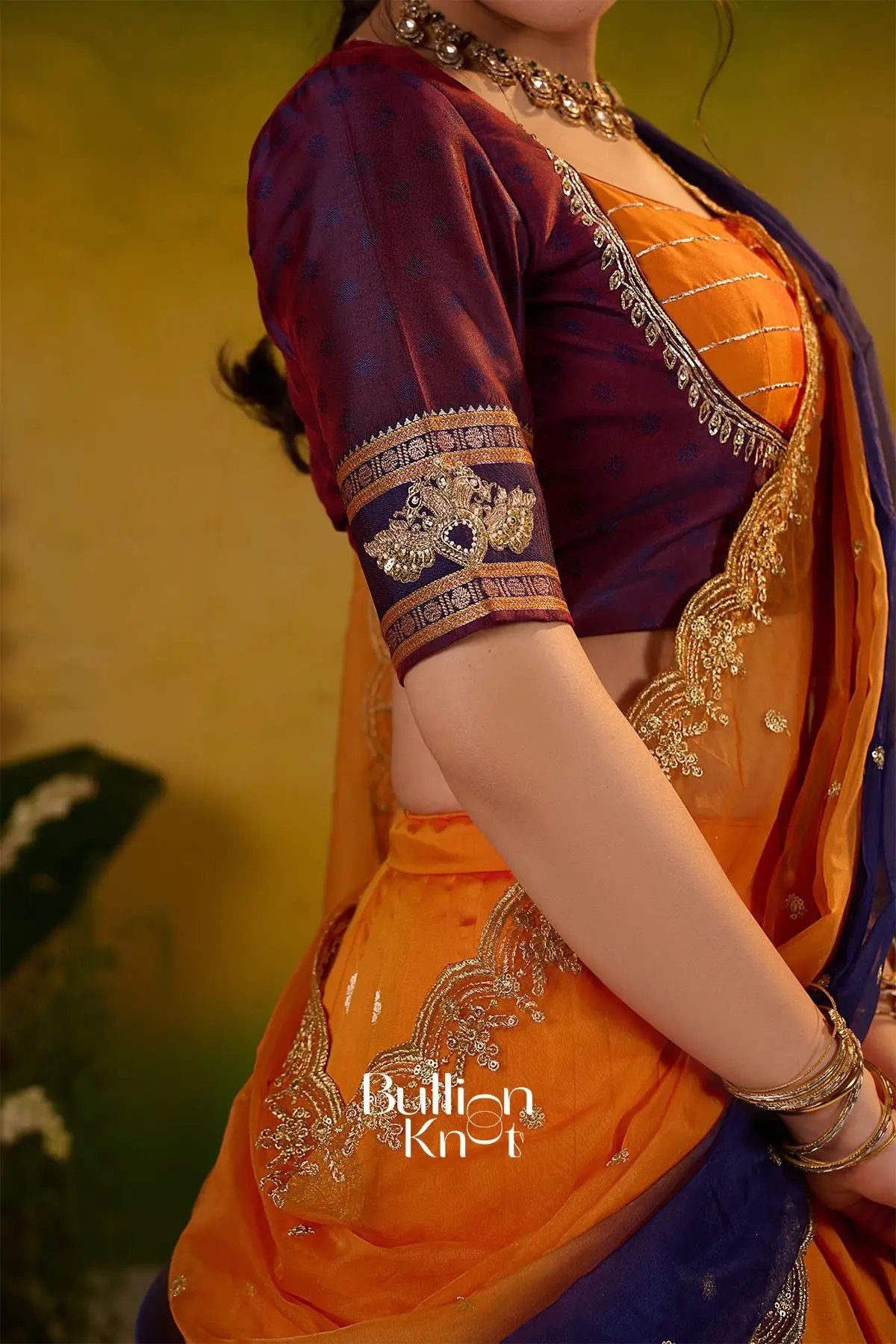 Kesar ratri Soft Silk Lehenga Set In Orange