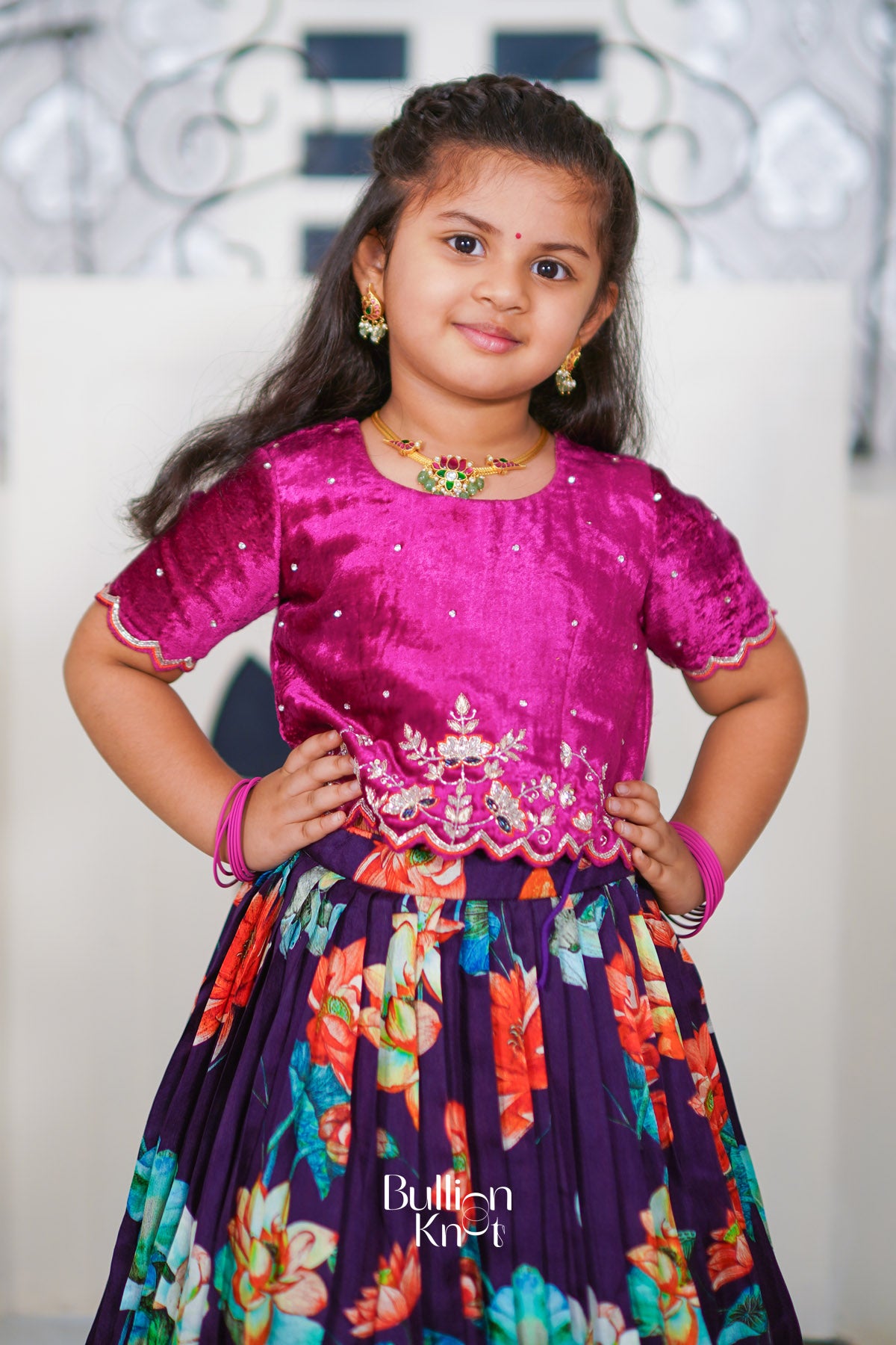 Baby Ketki Lehenga Set in Purple