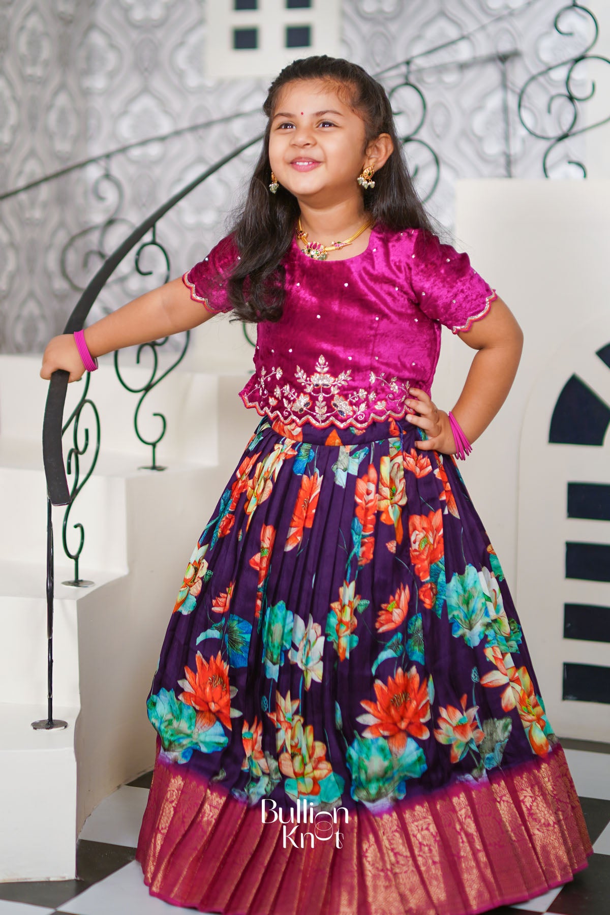 Baby Ketki Lehenga Set in Purple