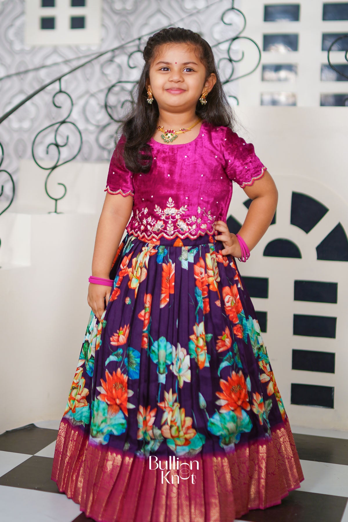 Baby Ketki Lehenga Set in Purple