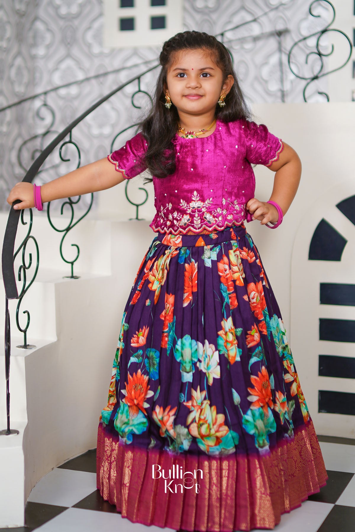 Baby Ketki Lehenga Set in Purple