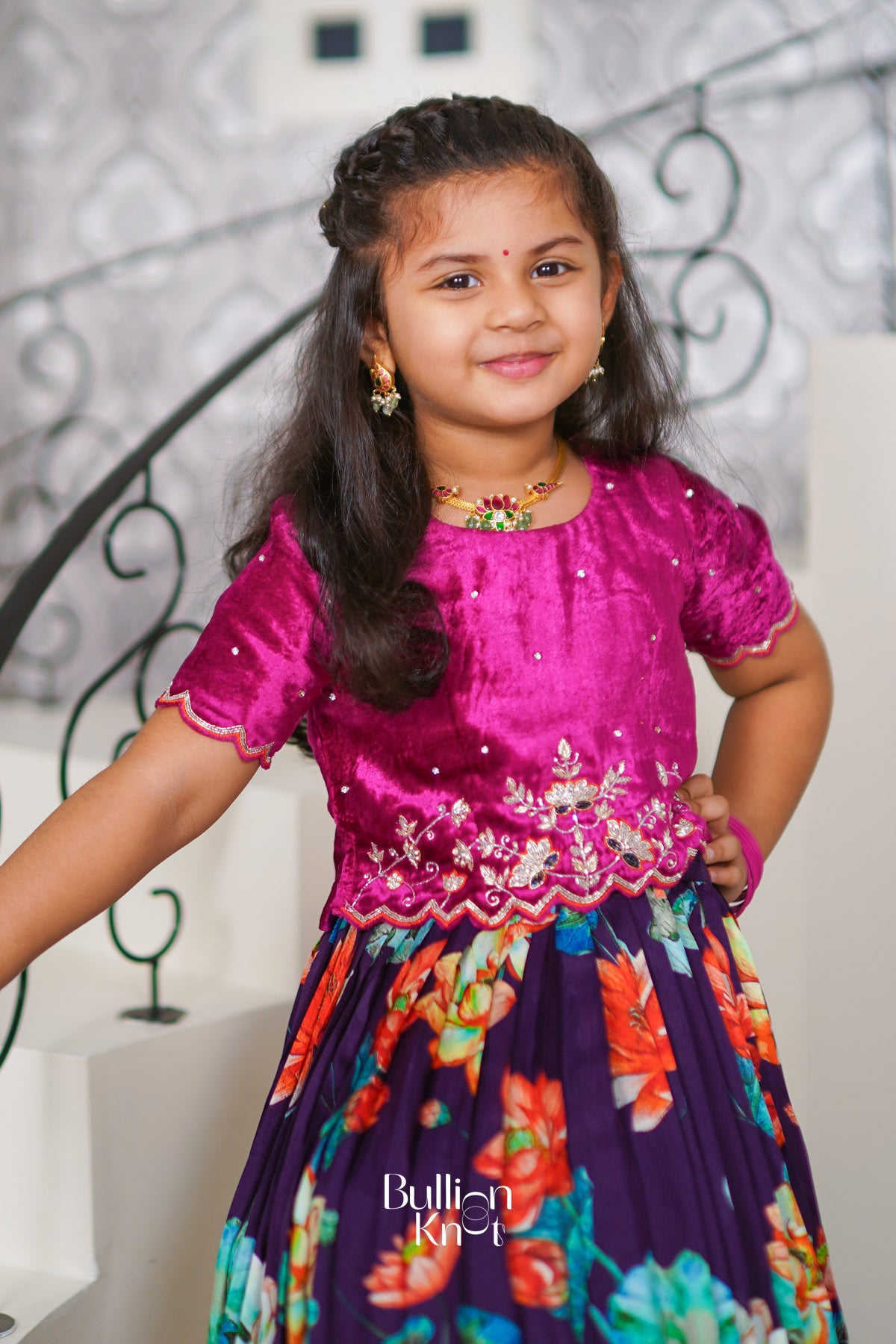 Baby Ketki Lehenga Set in Purple