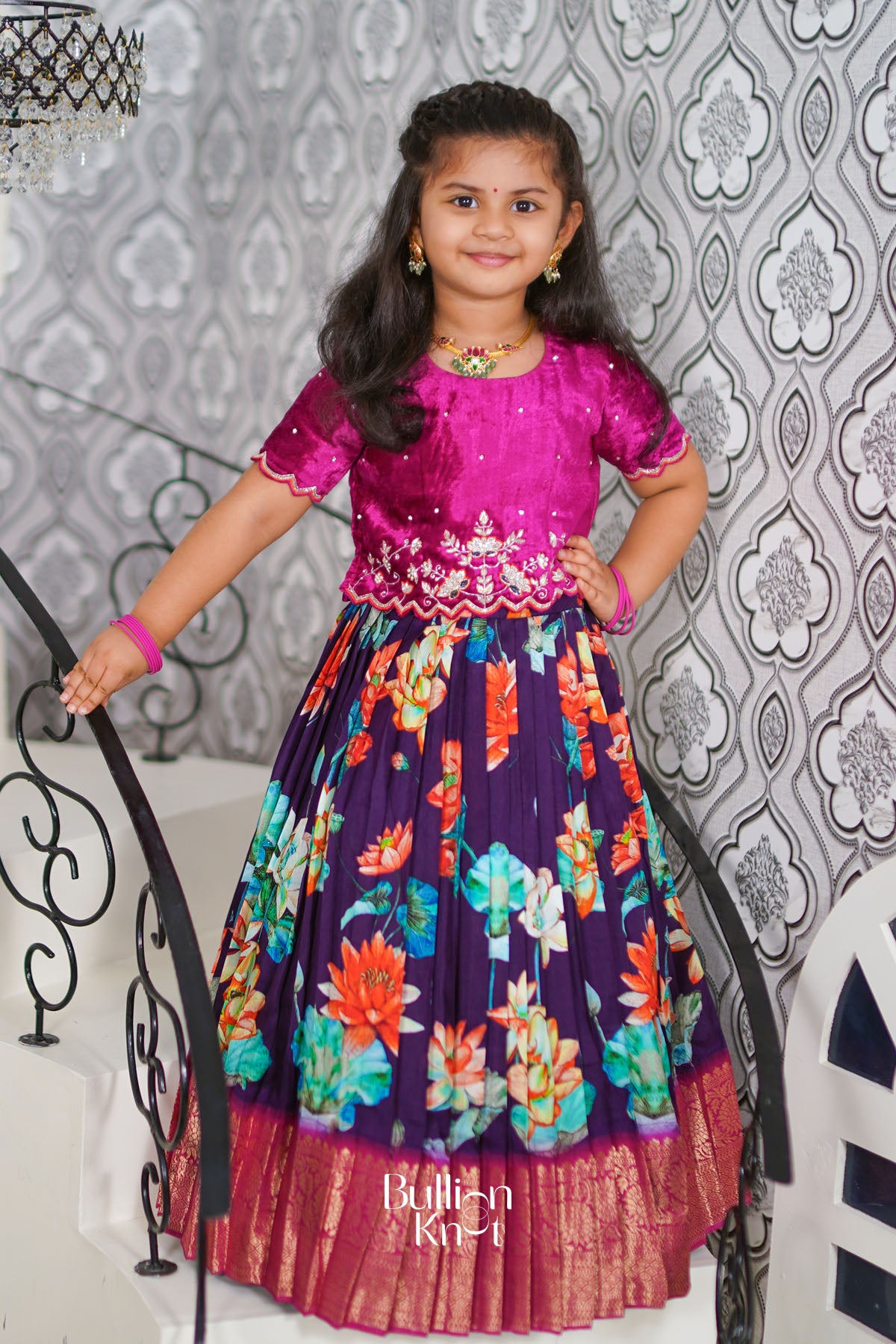 Baby Ketki Lehenga Set in Purple