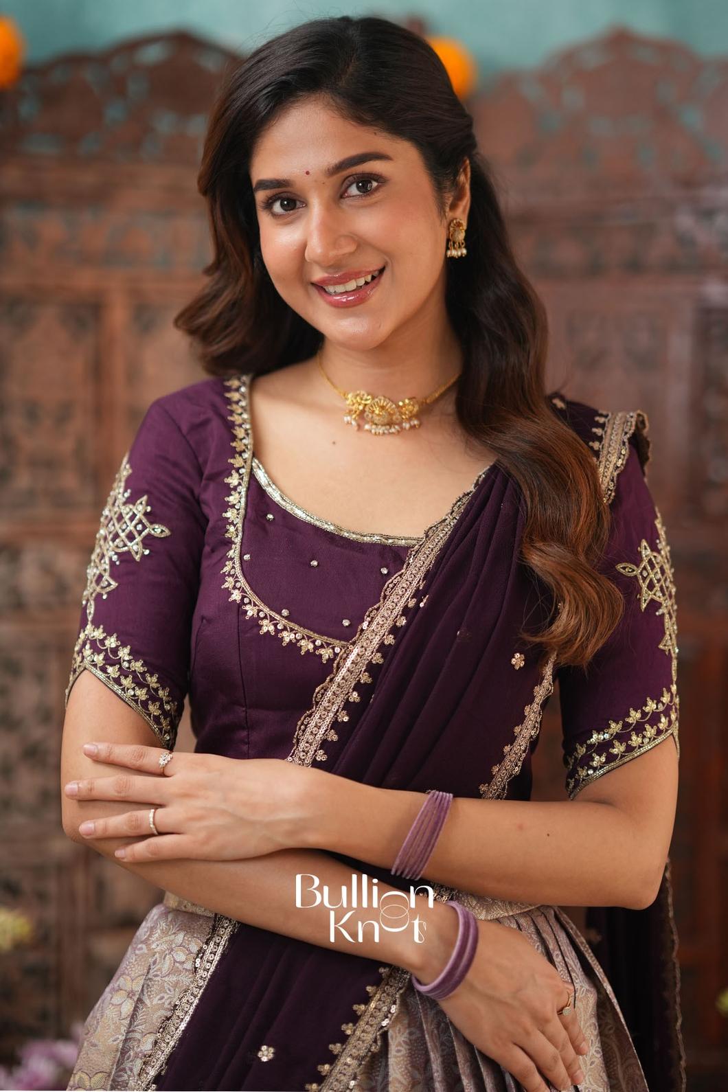 Lajja Maroon Lehenga Set with Timeless Ethnic Design