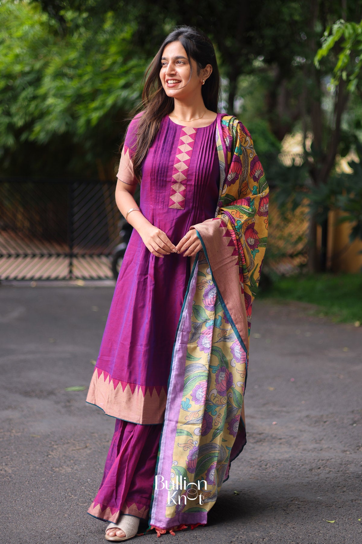 Lekha Handloom Sharara Set In purple