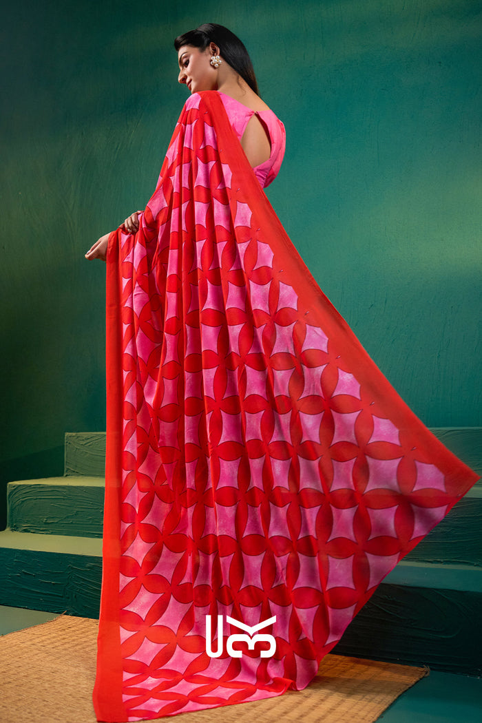 Madhuri Saree in Red