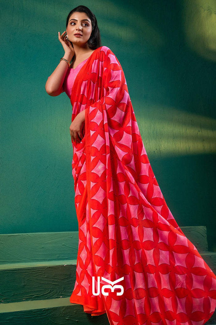 Madhuri Saree in Red