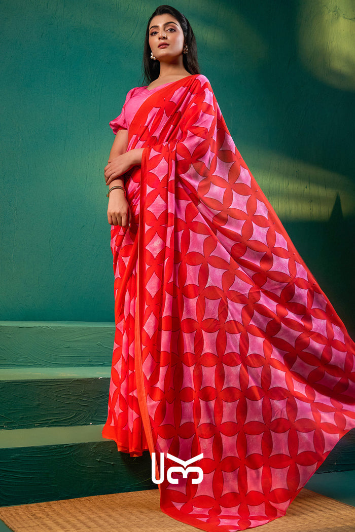Madhuri Saree in Red