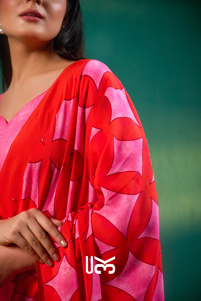 Madhuri Saree in Red