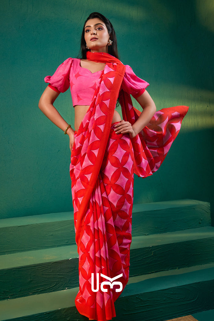 Madhuri Saree in Red