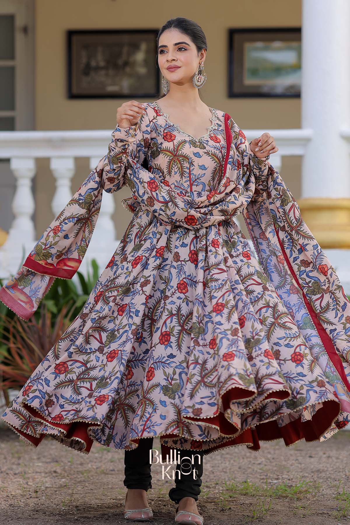 Mihika Beige Anarkali Drees