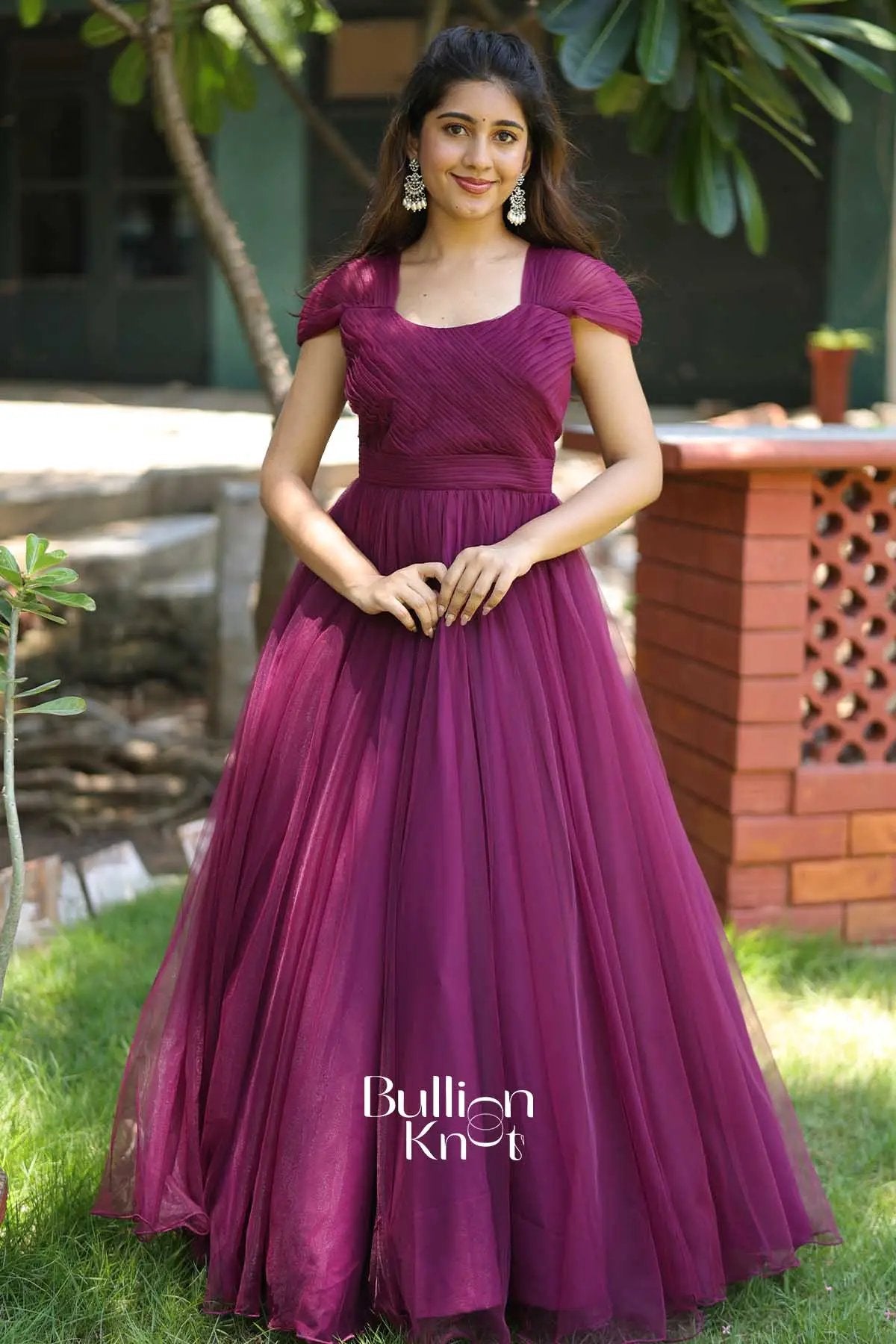 Lavender Mist Bloom| Pre Wedding Soft Net Gown