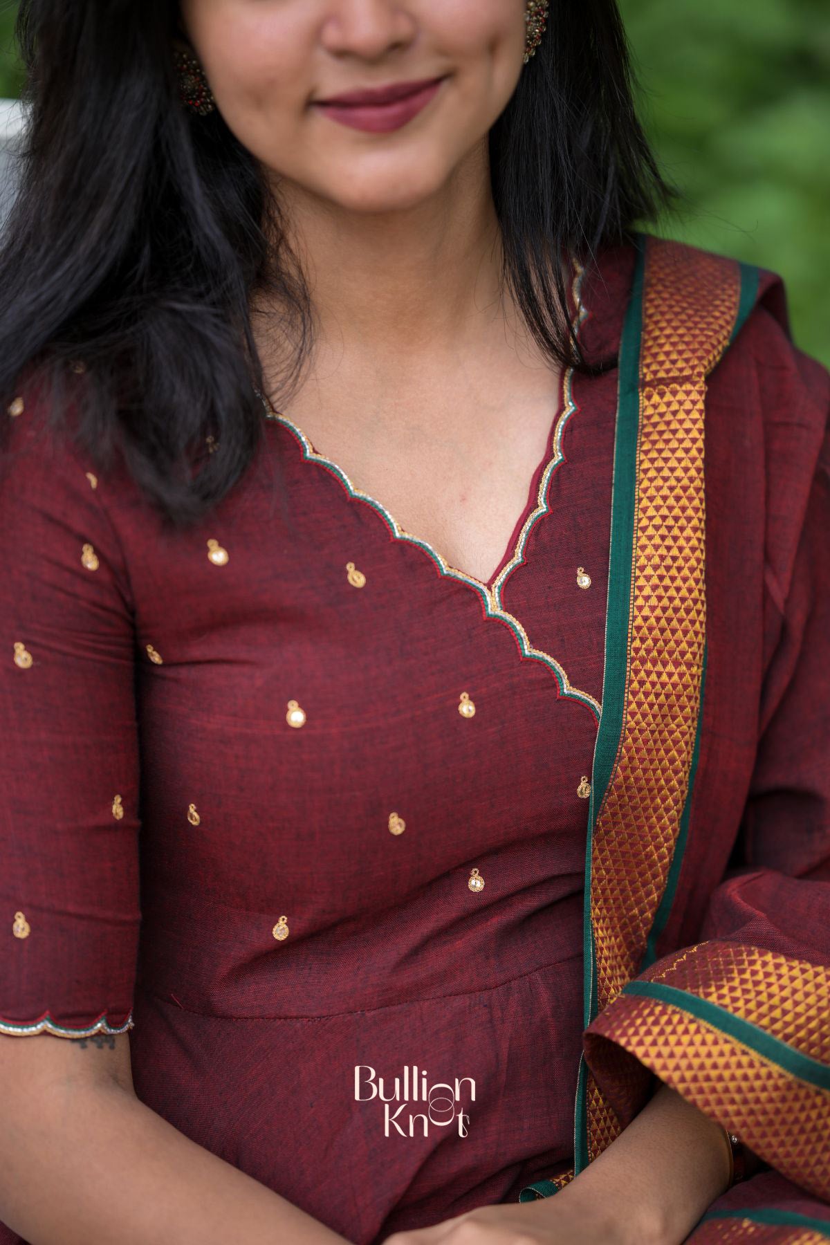 Mokshika dress with heritage patterns and a refined look
