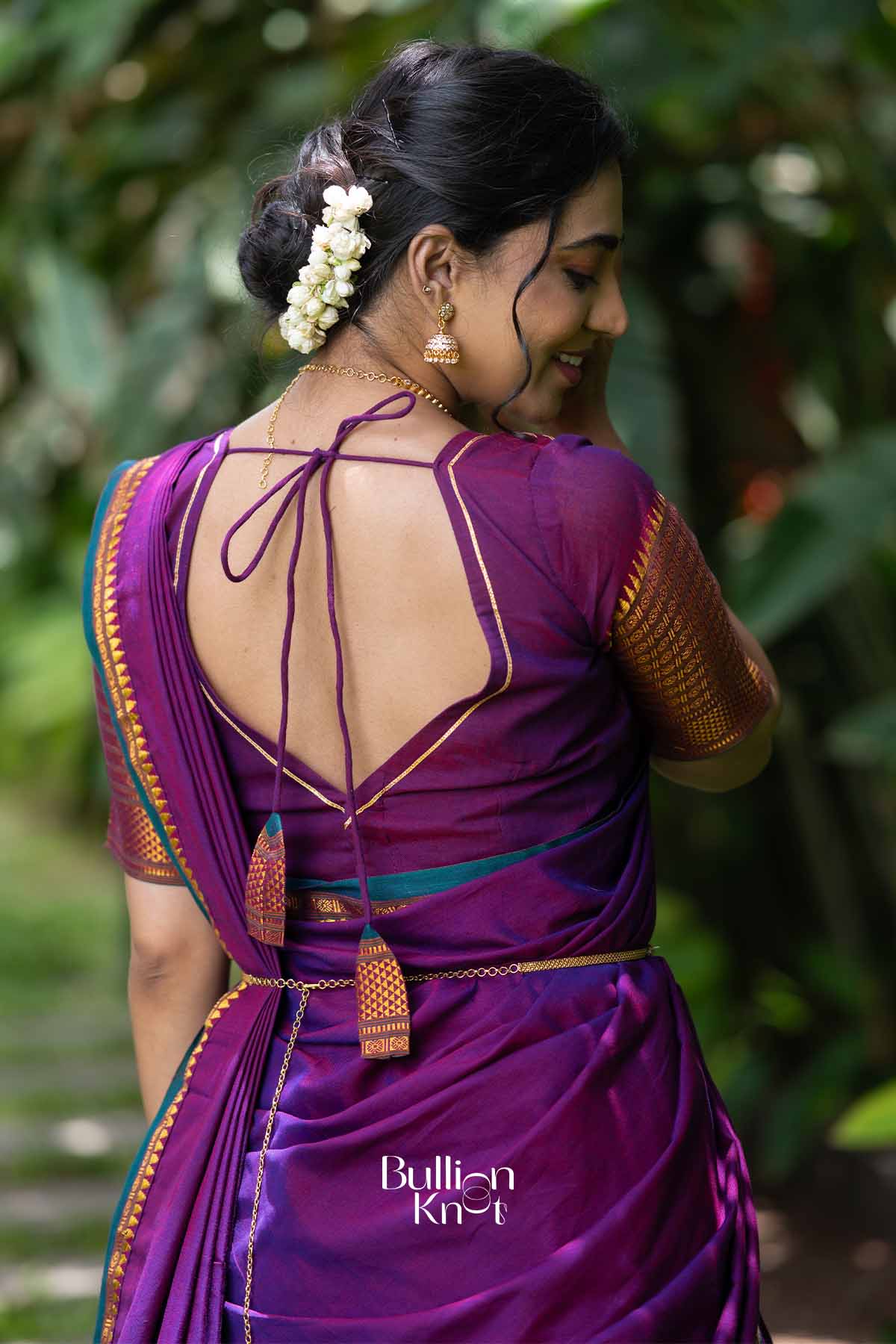 Nazakat | Magenta Handloom Half Saree | Festive Charm