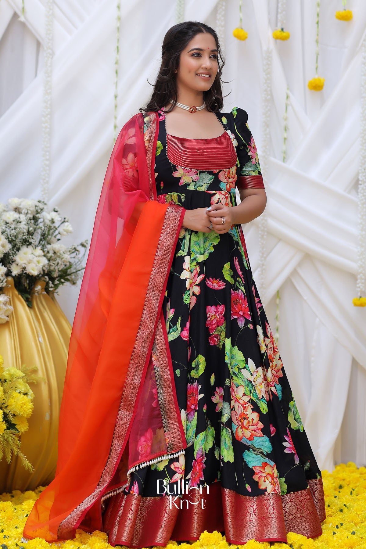 Neera Banarasi Long (Dress) in Black