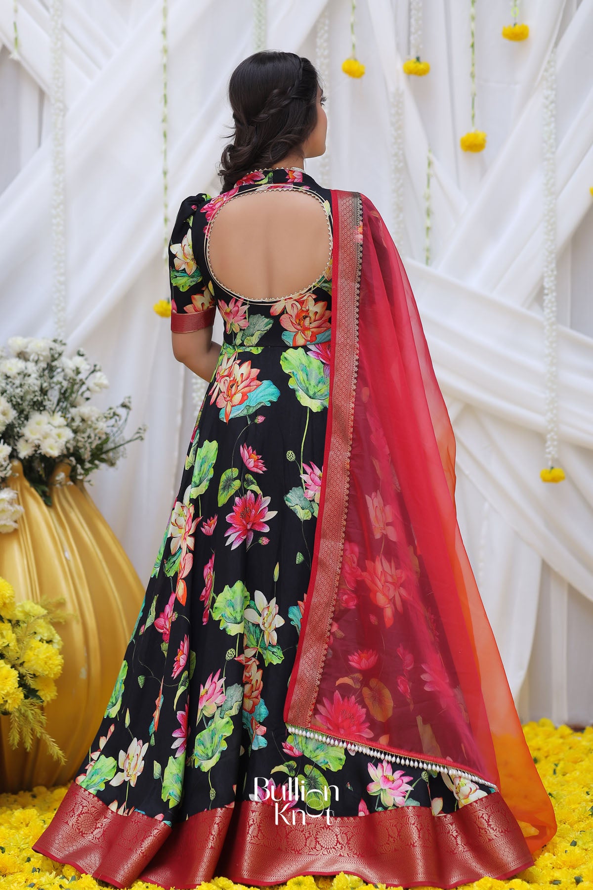 Neera Banarasi Long (Dress) in Black