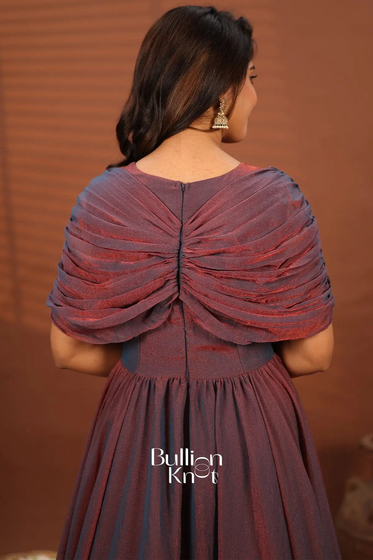 Nyasa Wine Indowestern Dress