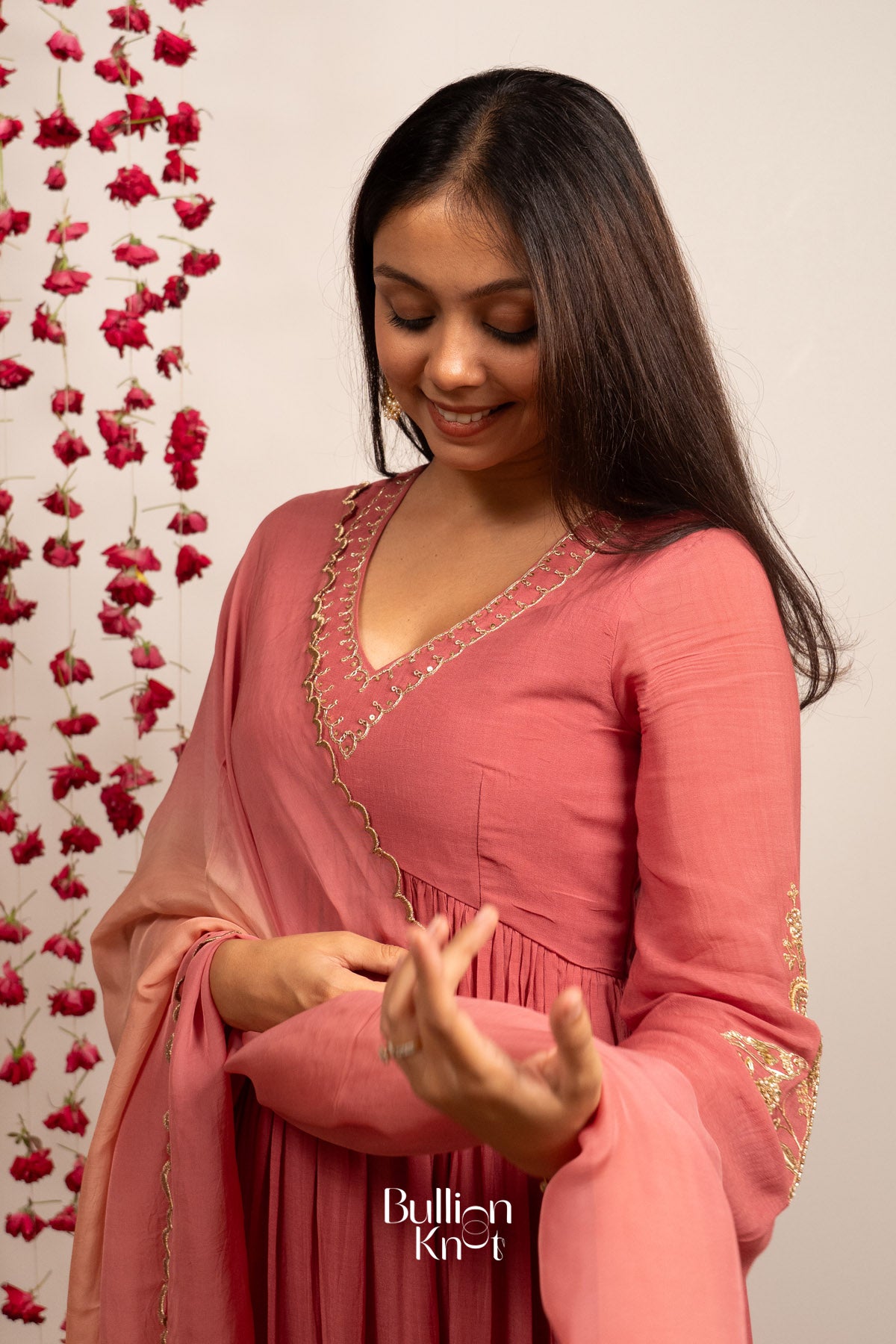 Gulabjal Kurta Set (Dress) in Pink