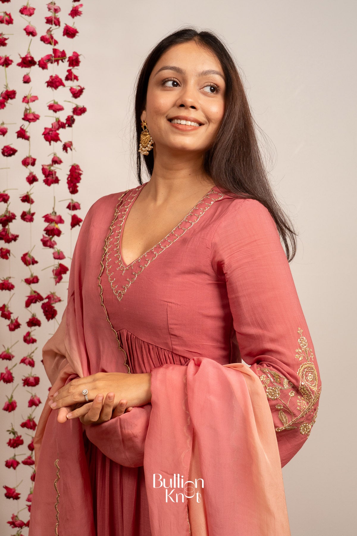 Gulabjal Kurta Set (Dress) in Pink