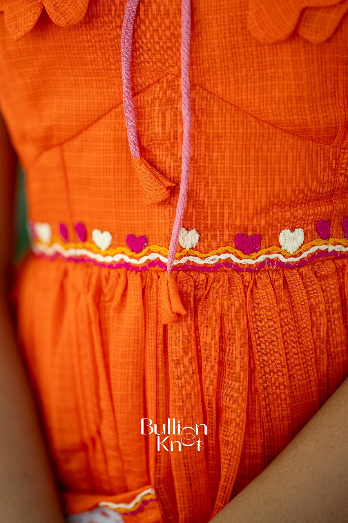 Ombre Pockets Orange Kota Midi Dress