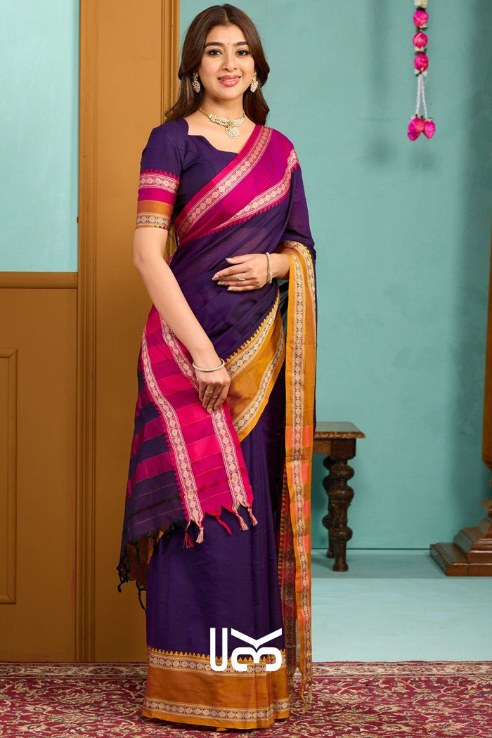 Paavani-Gangajamuna Handloom Saree in Purple