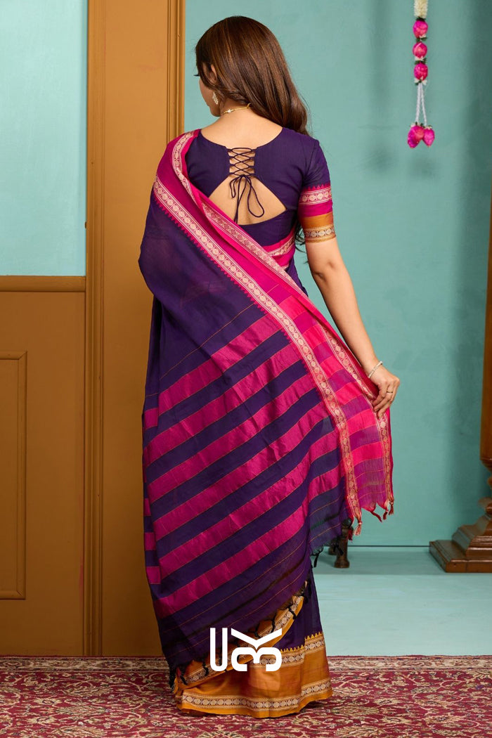 Paavani-Gangajamuna Handloom Saree in Purple