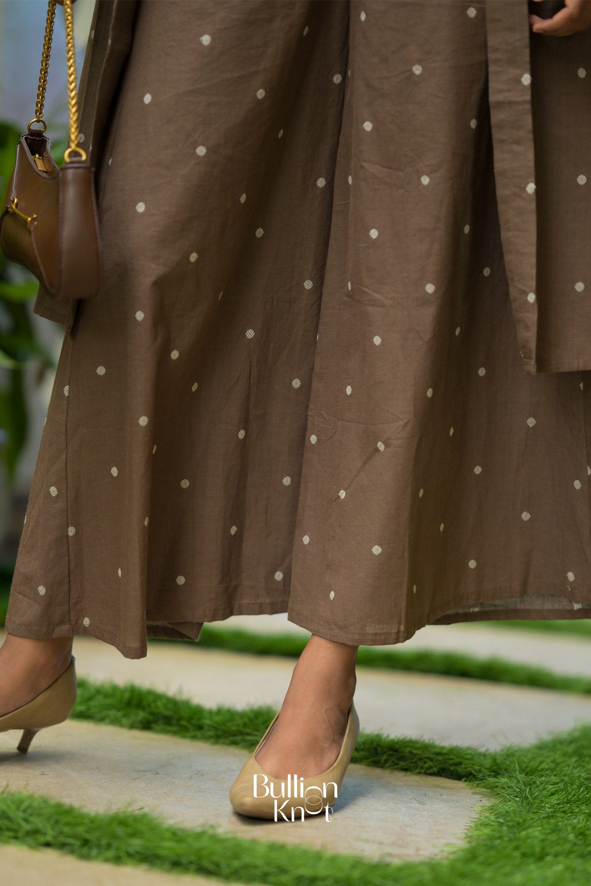 Paradise Handloom Office Wear in Pastel Brown