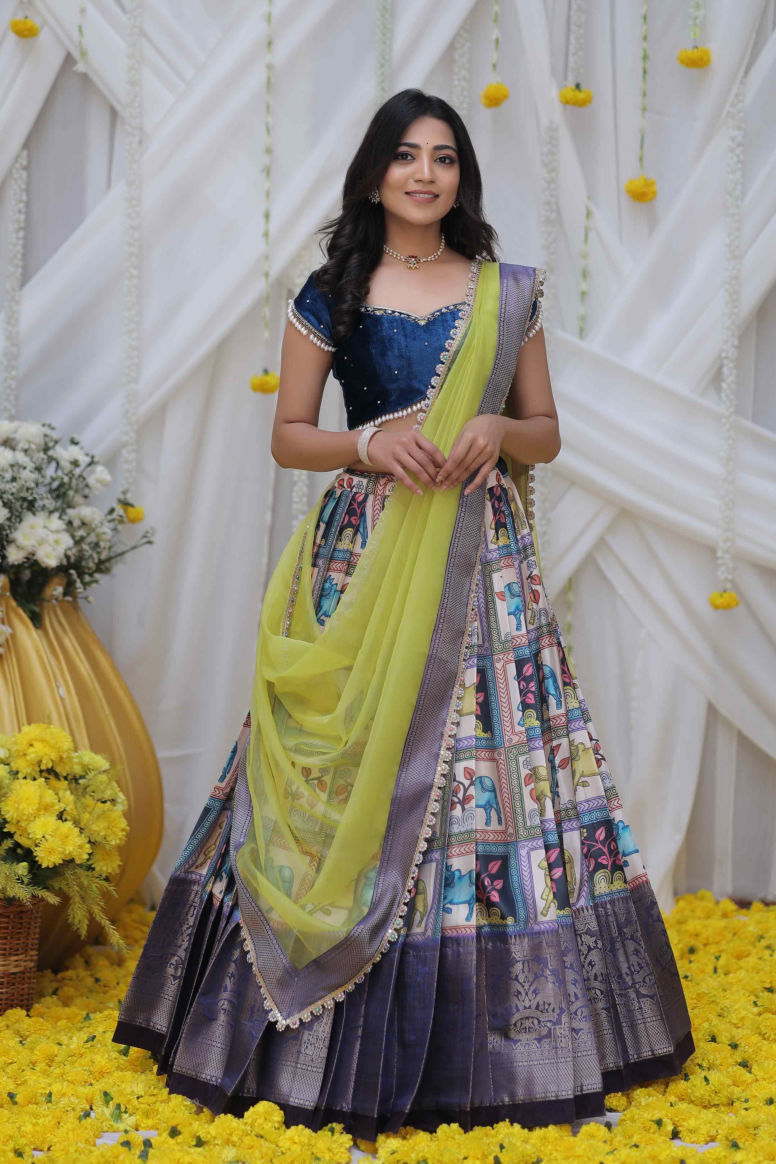 Payaswini Pen Kalamkari Lehenga Set