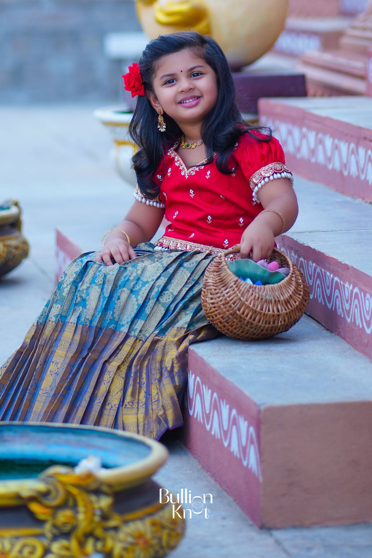 Baby Pihu Lehenga Set in Red