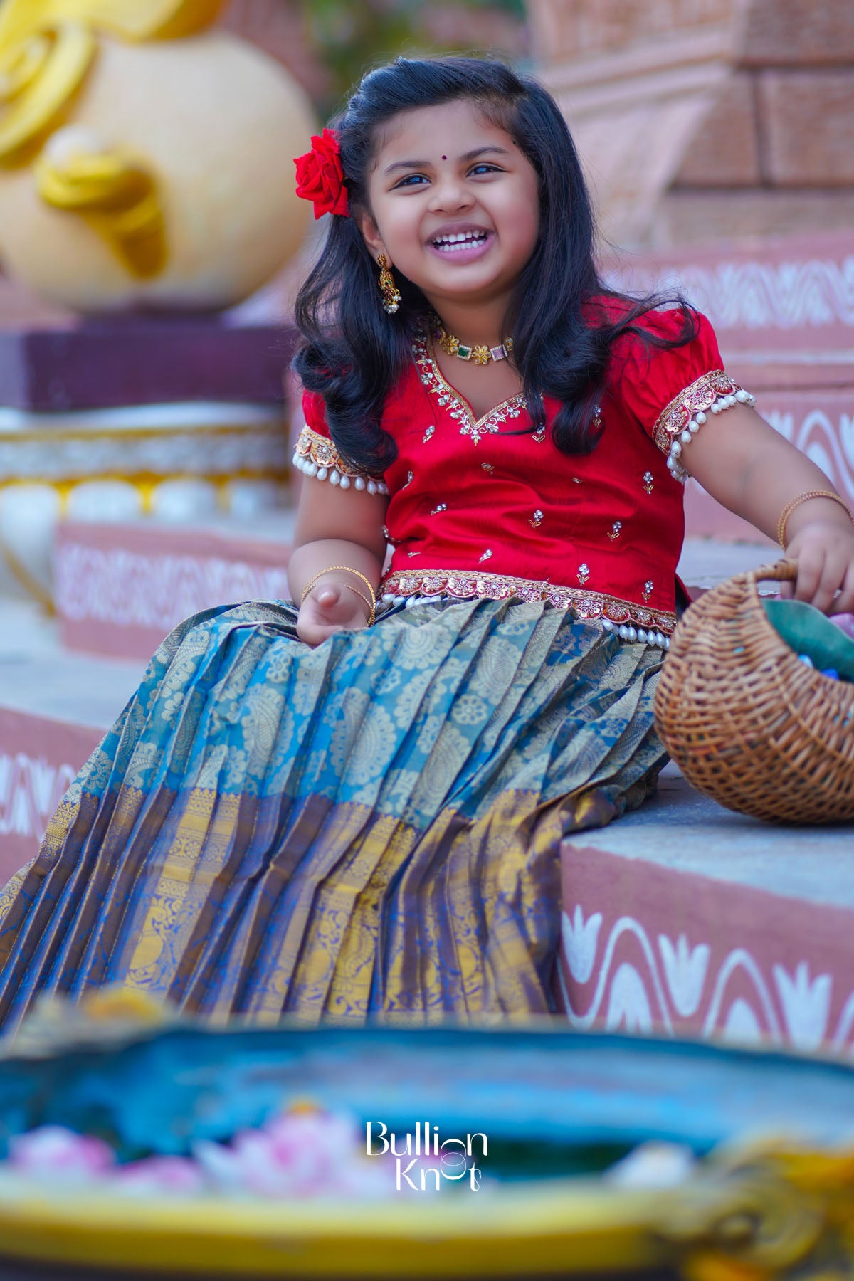 Baby Pihu Lehenga Set in Red