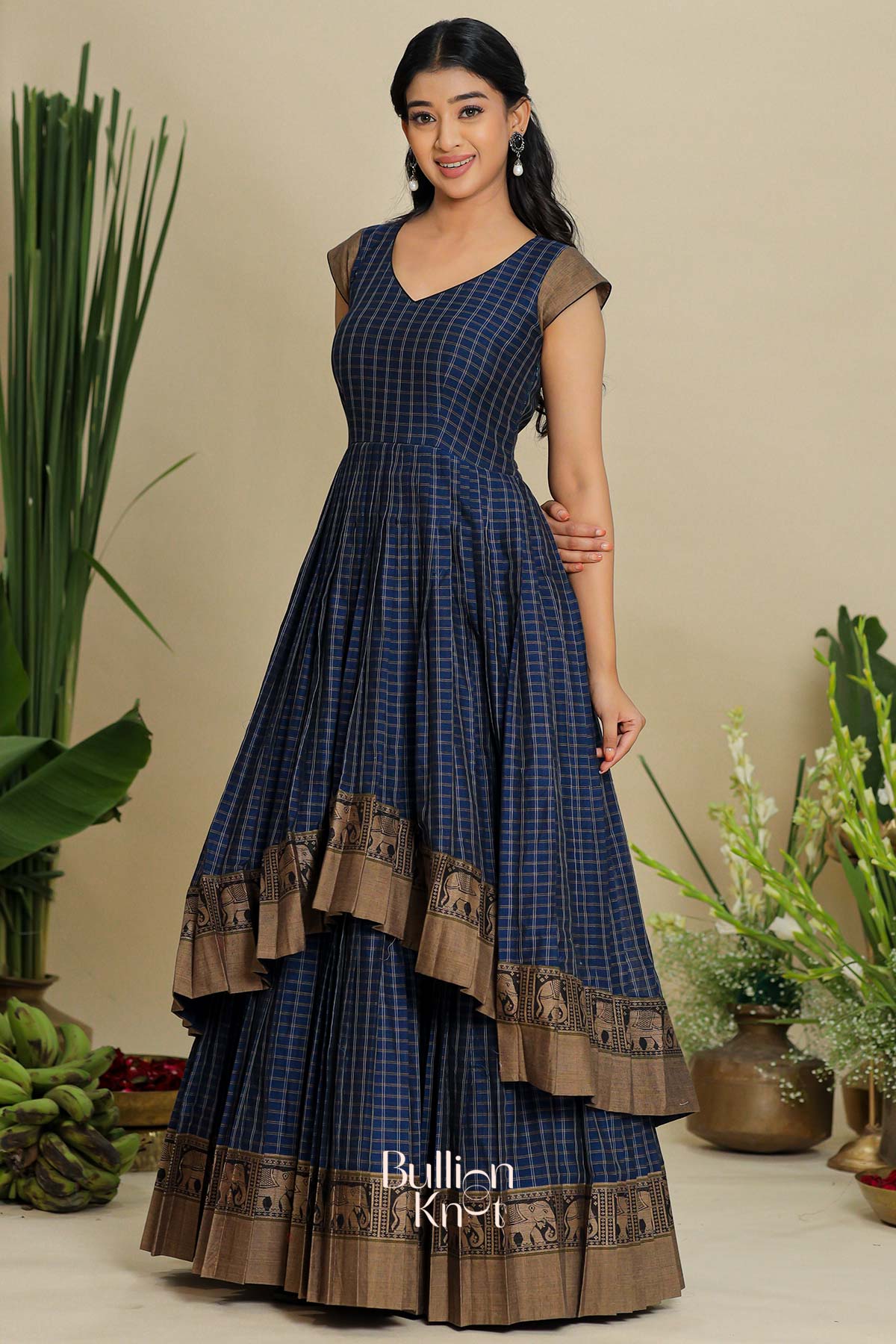 Abhinaya Indo Western Dress in Blue