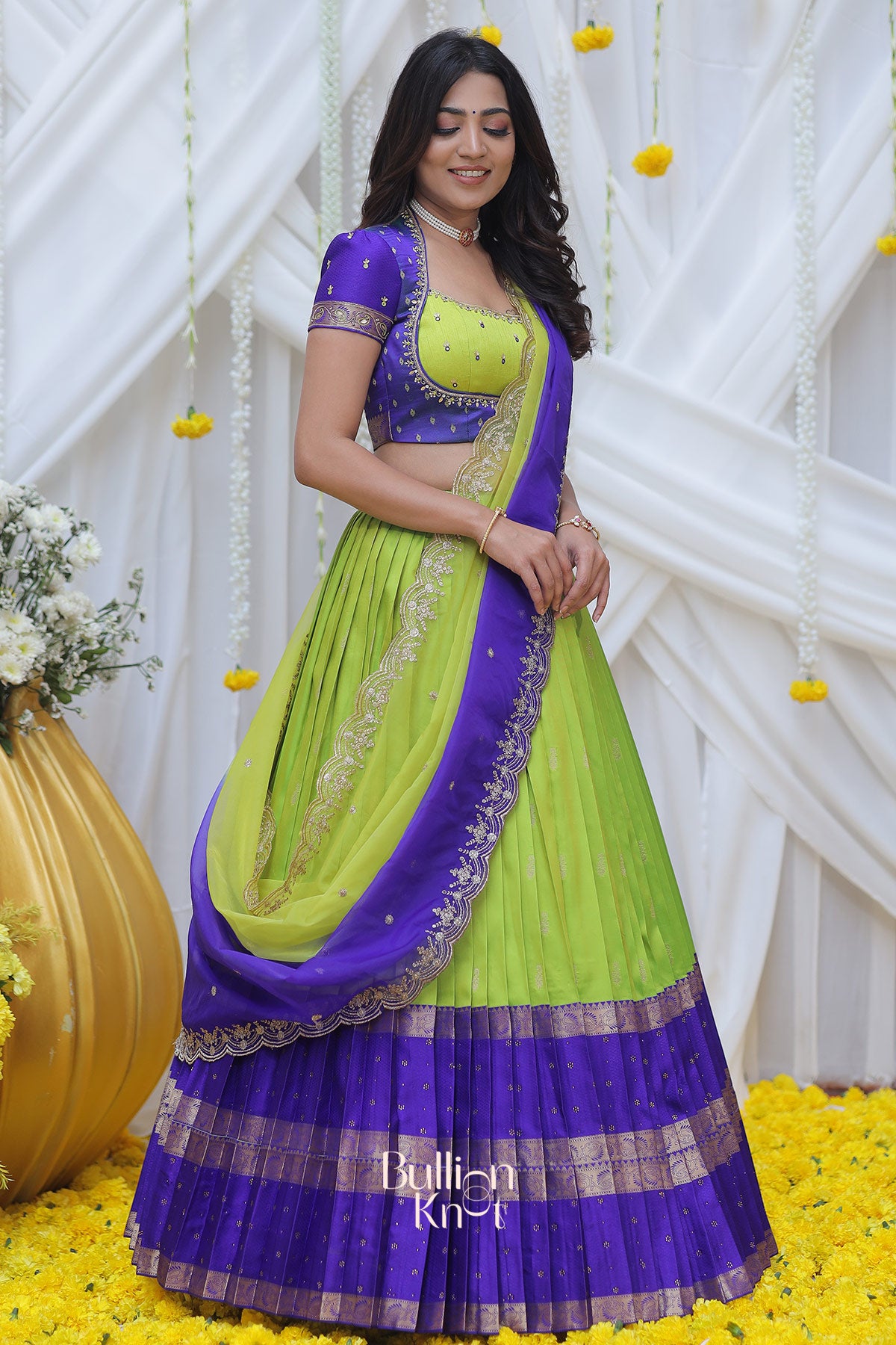Gadval silk lehenga set with luxurious detailing