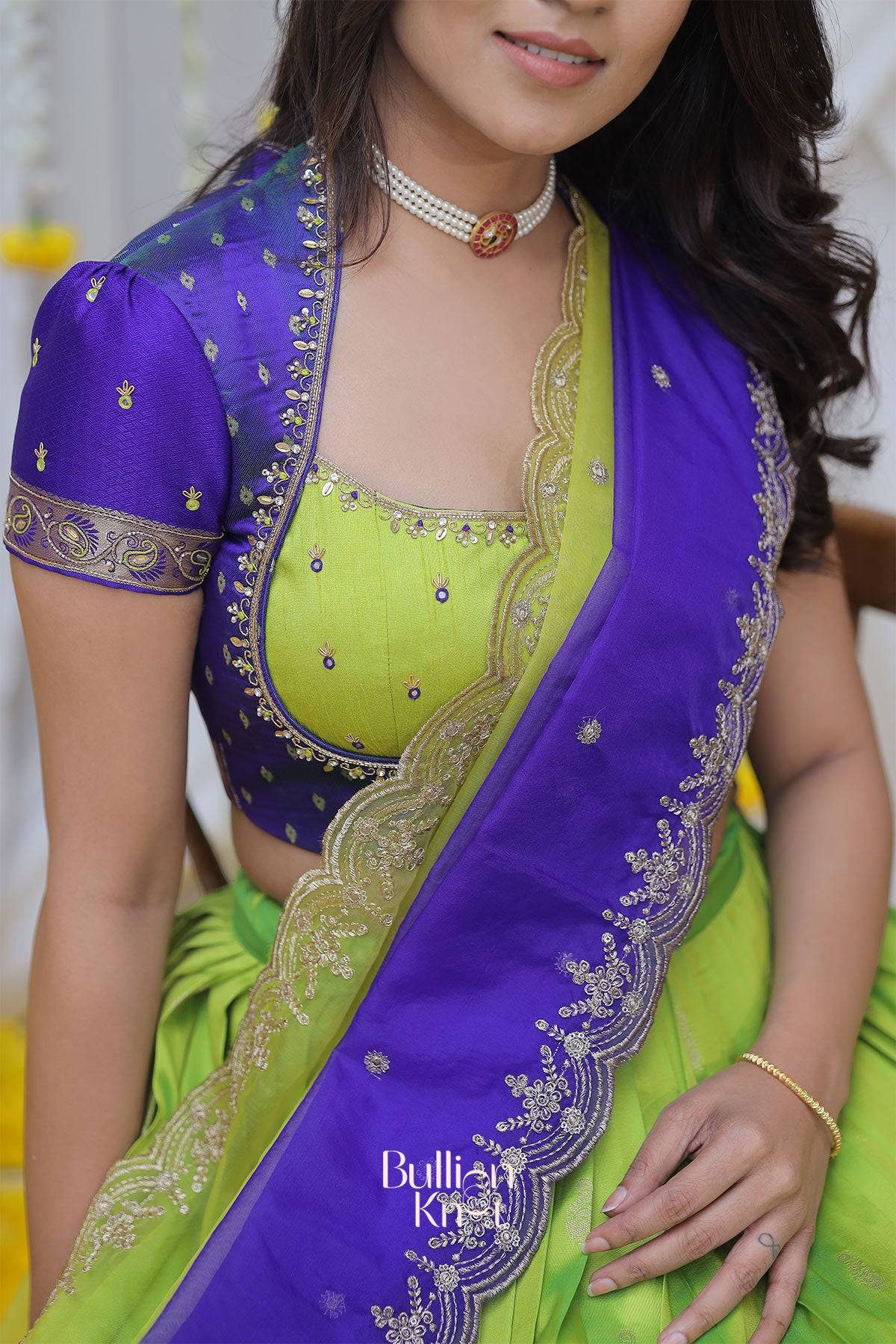 Nishkala Lehenga Set featuring rich texture and graceful drape