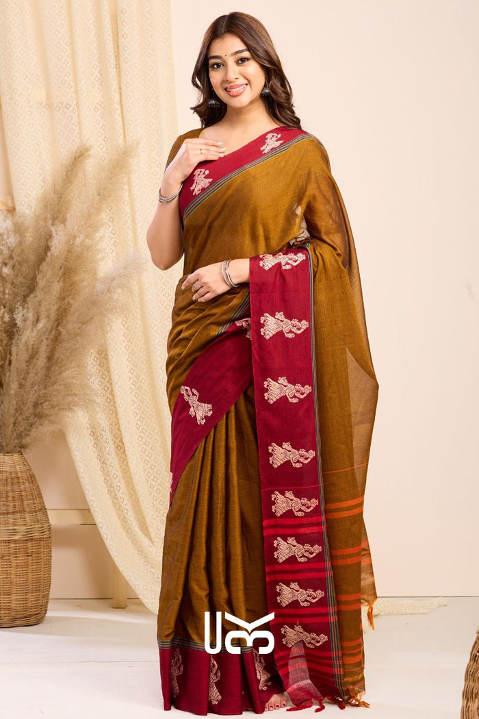 Rachana Handloom Saree in Rustic Yellow