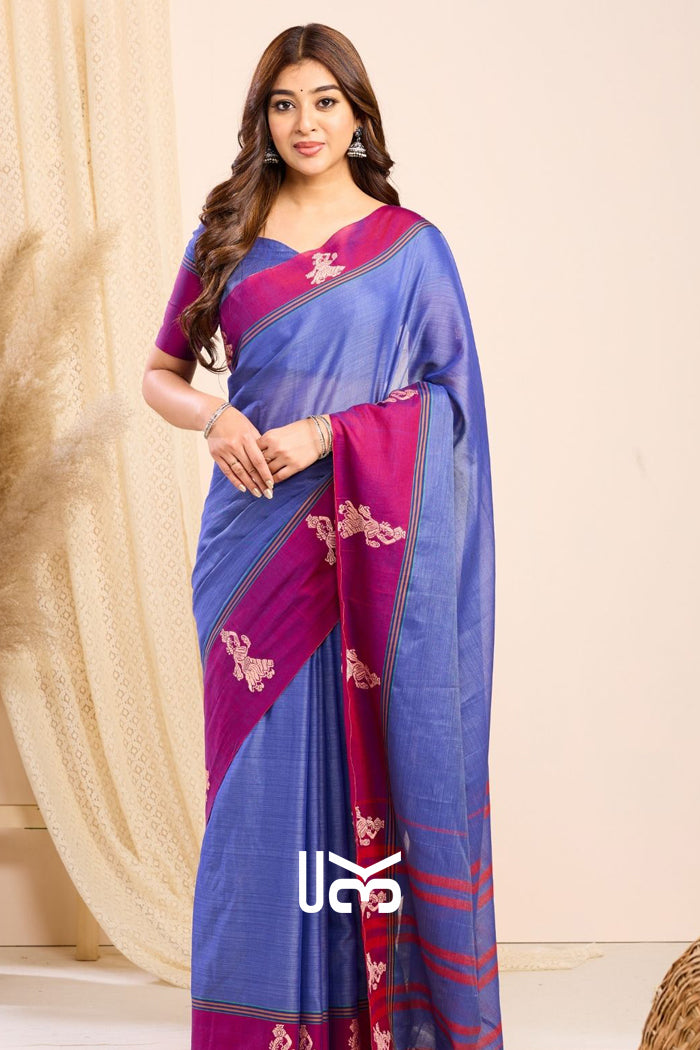 Ragini Handloom Saree in Blue