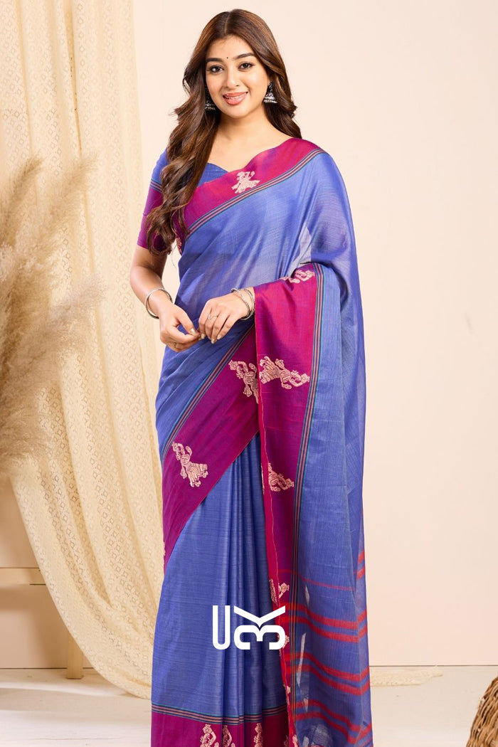 Ragini Handloom Saree in Blue