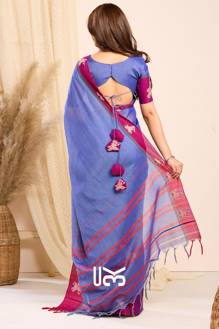 Ragini Handloom Saree in Blue