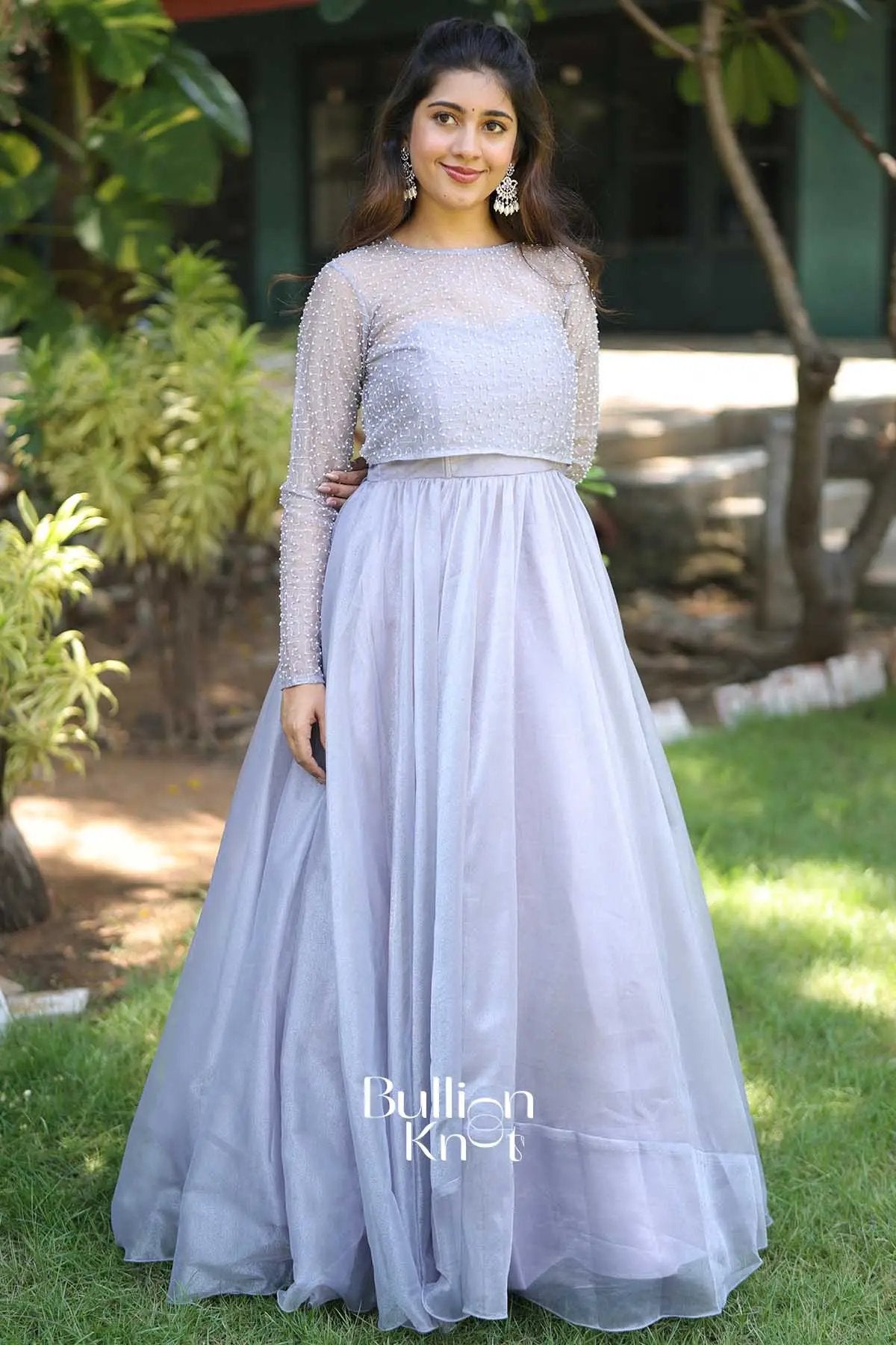 Roohaniyat| Silver Shimmer 2 Piece Gown
