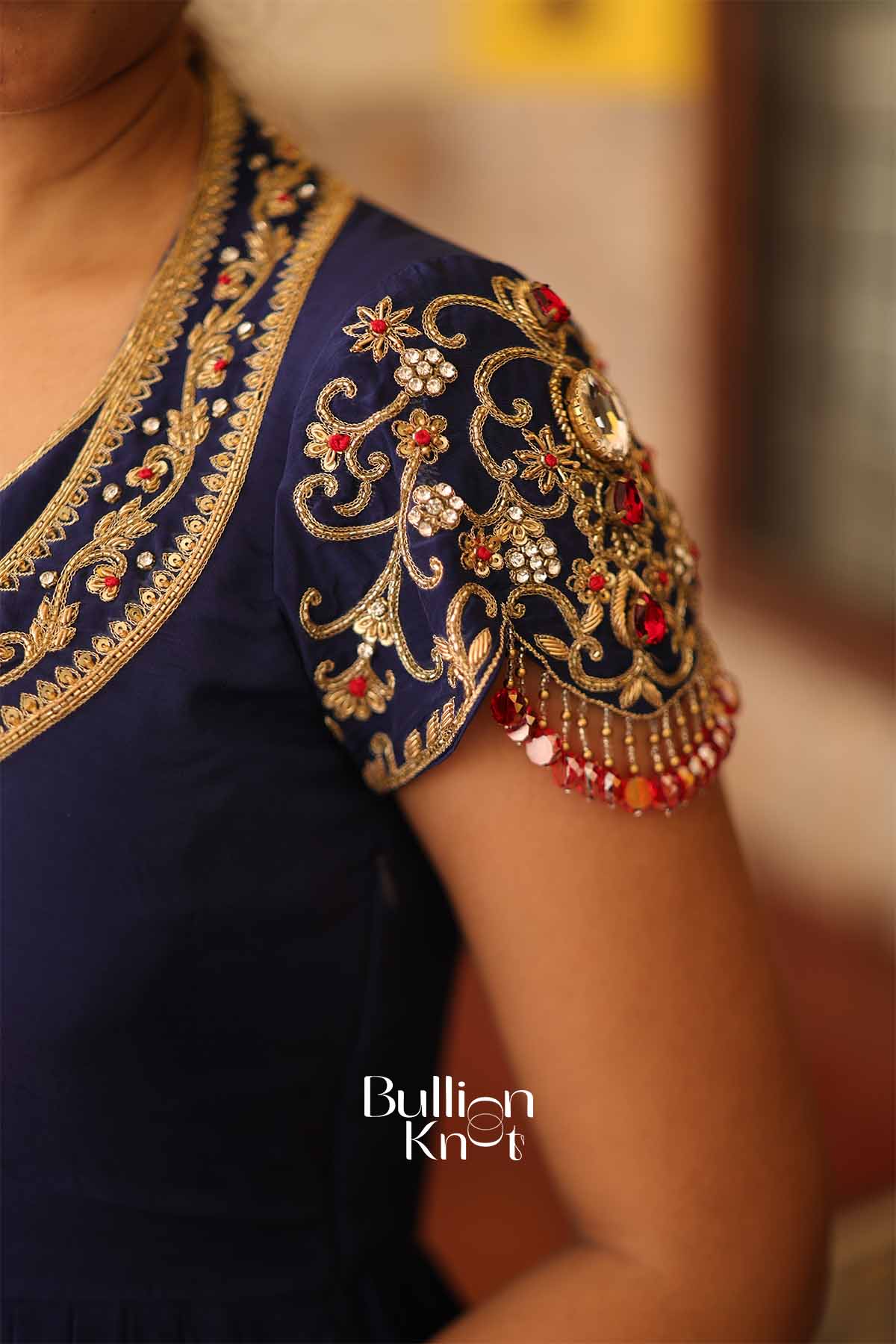 Royal Neelam | Blue Natural Crep Anarkali Suit Set