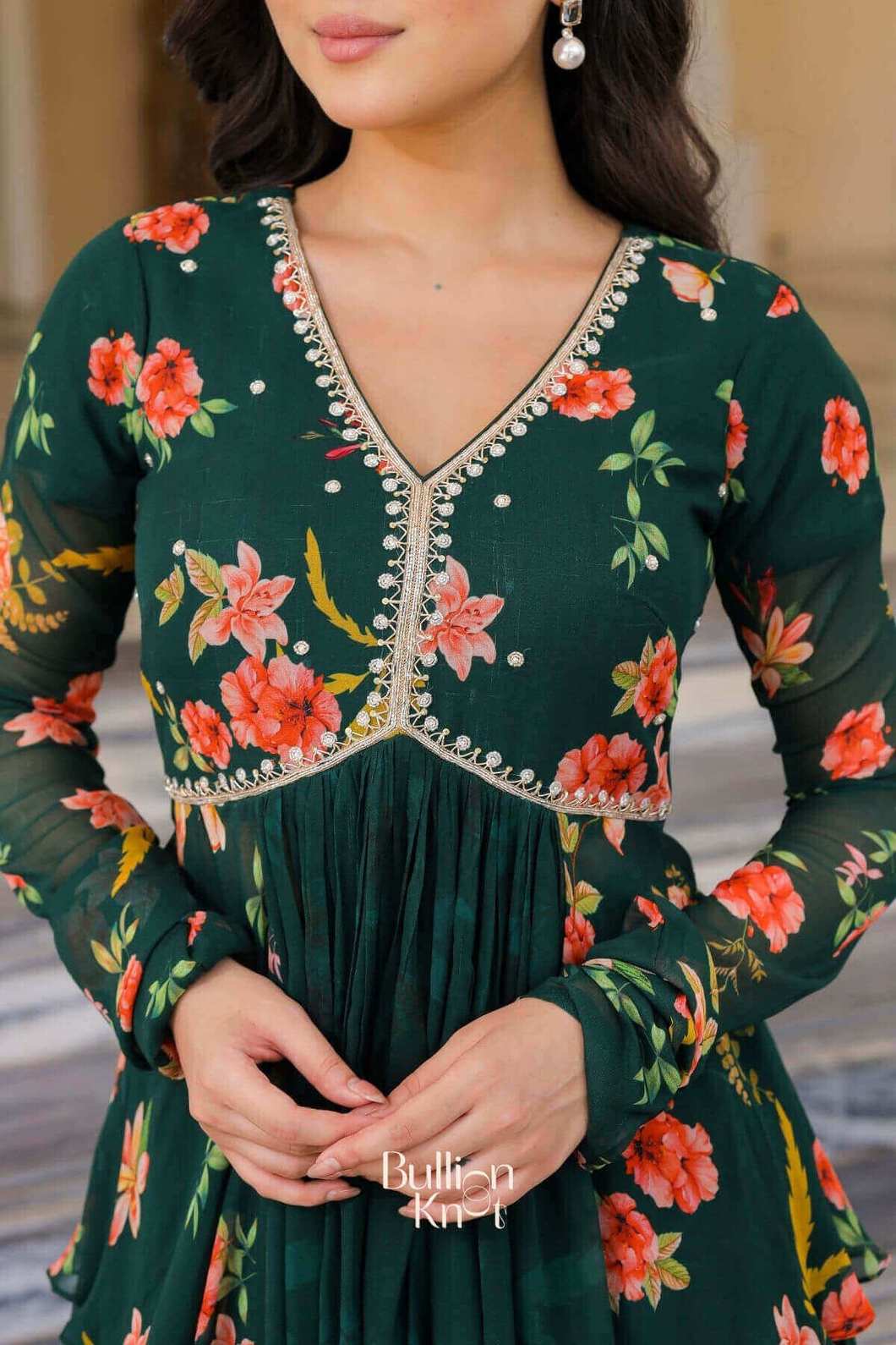 Saanya Serenity IndoWestern in Green