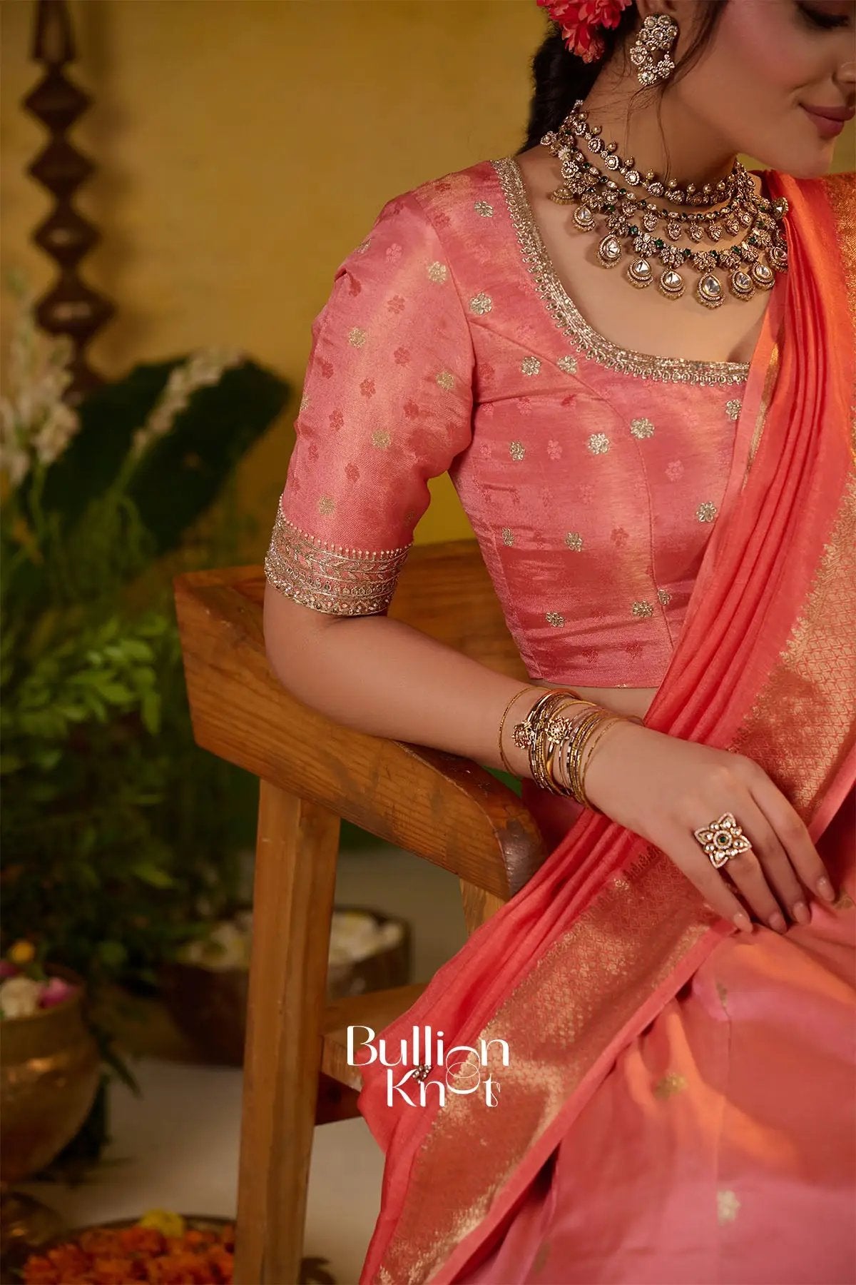 Sobhita Soft Silk Half Saree Pastel Pink Lehenga